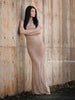 Image of Accessible Luxury Nude Color Glitter Niche Sling Dress