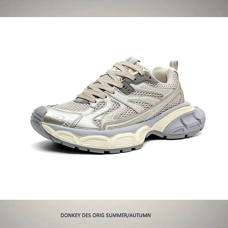 2025 Casual Dad Sneakers for Men & Women – Patent Style, Paris 3XL Design, Sizes 35–45, Comfortable Couple’s Sports Shoes
