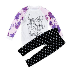 2016 Spring/Autumn Fashion Kids Girls Clothing Sets Casual Wear Long Sleeve Letters Splicing Tops+Pants Outfits Clothes Suit