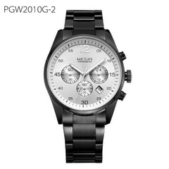 Fashion Chronograph Watch Military Quartz Watches Stainless Steel Business Wrist