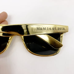 48 pairs Customize Sunglasses Gold Sunglasses Wedding Souvenir for Guests Birthday Adult Party Favors Souvenir Cheap Eyewear