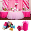 Image of 22mX15cm Tulle Roll Spool Tutu Gift Wrap Wedding Table Runner Decoration Birthday Party Baby Shower Event Decoration Supplies 6Z - jomfeshop