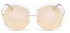 Image of 2018Vintage Round Big Size Oversized lens Mirror Sunglasses Women Brand Designer Metal Frame Lady Sun Glasses - jomfeshop