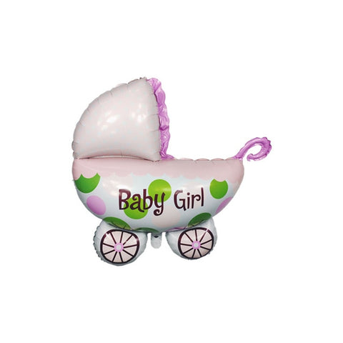 1pcs babyshower Cute Little Girl Boy Baby Stroller Foil Balloon Baby Shower Birthday Party Decoration Balloon new year gift - jomfeshop