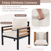 4-Piece Outdoor Furniture Sofa Set for 5 People with Acacia Wood
