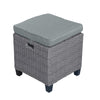 6-Piece Outdoor Rattan Wicker Set Patio Garden Backyard Sofa, Chair,