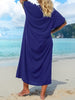 Gold Embroidery Long Kaftan Dresses V Neck Caftan Dress Beach Cover Ups For Women Embroidery - Elegant & Flowy Design - Soft & Breathable Fabric - Perfect for Beach Vacations, Poolside & Loungewear - Ideal Gift for Women