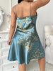 [Plus Size | Elegant] Elegant Comfortable Plus Size Black Floral Print Polyester Sleeveless Nightgown with V-Neckline | Machine Washable, Year-Round Wear, Loungewear for Women