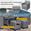 6-Piece Outdoor Rattan Wicker Set Patio Garden Backyard Sofa, Chair,