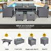 6-Piece Outdoor Rattan Wicker Set Patio Garden Backyard Sofa, Chair,