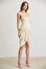 👗 Wren Dress – Luxe Strapless Pearl Detail High-Low Dress