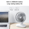 4000mAh Rechargeable Air Cooling Ventilator Electric USB Auto Rotation