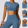 Spring 2024 Brushed Back Yoga Suit Skinny Running Sports Suit Outwear Quick-Drying Workout Clothes Two-piece Set