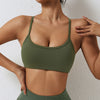 European and American Style Beauty Back Exercise Thin Strap Crossing Underwear Nude Feel Yoga Bra Quick-Drying Sanding Running Fitness Yoga Wear Women