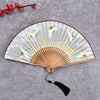 Hand Held Fan Blank White DIY Chinese Style Black Vintage Hand Fan