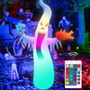 2024 Halloween Outdoor RBG Glowing Ghost Decoration With Remote Control LED Light Inflatable Scary Prop For Party Yard Garden