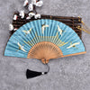 Hand Held Fan Blank White DIY Chinese Style Black Vintage Hand Fan