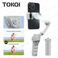 TOKQI M01 Handheld 3-Axis Gimbal Phone Holder Anti Shake Video Record Stabilizer for Xiaomi iPhone Cellphone Smartphone