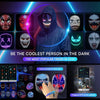 LED Glow Mask With Gesture Sensing RGB Full Color Variable Face DIY Photo Animated Editing Maske Halloween Gift For Party Rave