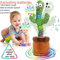 Dancing Cactus Toys Imitate talking 120 Songs Wriggle Dancing Sing Toy Talk Plushie Stuffed Toys for Baby Adult Christmas Gifts