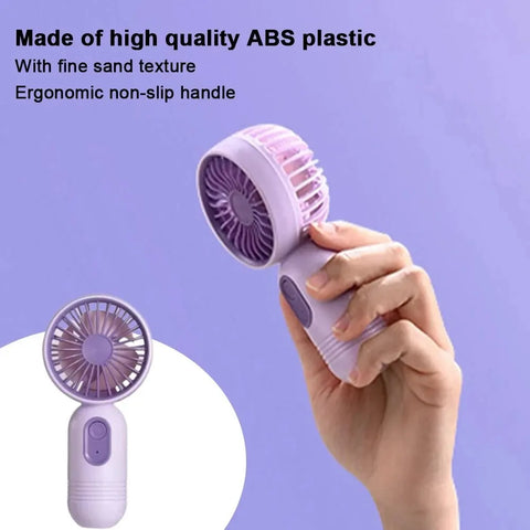 Portable Rechargeable Mini Air Cooler USB Fan 4 Gears 3 Speeds Low Noise Handheld Electric Cooling Fan for Portable Use