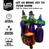 6 FT Tall Halloween Inflatables Three Witch Around Cauldron with Flame Light Inflatable Yard Decoration Blow Up Inflatables