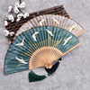 Hand Held Fan Blank White DIY Chinese Style Black Vintage Hand Fan