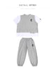 2023 Summer New Girls Clothes Set Loose T-shirt + Ankle-Tied Pants Tracksuit for Teens Eye Catching Short Length Children's Outfits