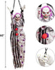 Image of Halloween Animatronics Decoration Hanging Clown Nurse Voice Control Electric Outdoor Scary Clearance Horror Haunted House Props