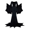 Morticia Addams Dress Women Vampire Bat Dress Costume Adams Family Cosplay Halloween Outfit Masquerade Party Cosplay Gothic Dres