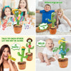 Dancing Cactus Toys Imitate talking 120 Songs Wriggle Dancing Sing Toy Talk Plushie Stuffed Toys for Baby Adult Christmas Gifts