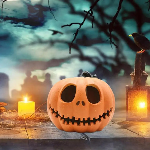 Halloween LED Pumpkin Lights Battery Operated Cute Indoor Pumpkins Light Up Jack O Lanterns For Balcony Desktop Courtyard