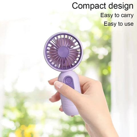 Portable Rechargeable Mini Air Cooler USB Fan 4 Gears 3 Speeds Low Noise Handheld Electric Cooling Fan for Portable Use