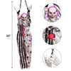 Halloween Scary Decorations Electric Voice-activated Hanging Ghost Clown Hanging Ghost Haunted House Horror Decoration Props