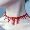 Dripping Blood Choker Necklace Halloween Vampire Choker Necklace Halloween Party Choker Necklaces Drip Blood Pendants