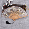 Hand Held Fan Blank White DIY Chinese Style Black Vintage Hand Fan