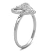 TS192 - Rhodium 925 Sterling Silver Ring with AAA Grade CZ  in Clear