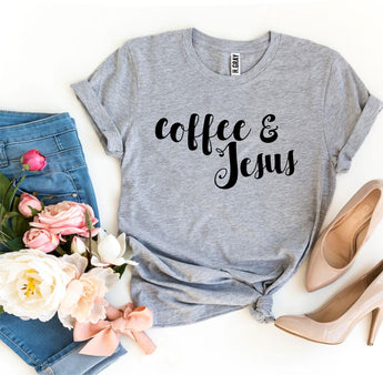 ☕✝️ Coffee and Jesus – Premium Graphic Tee