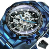 Watch Men Skeleton Automatic Mechanical Watch Gold Skeleton Vintage