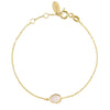 Pisa Mini Teardrop Bracelet Gold Rose Quartz