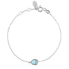 Pisa Mini Teardrop Bracelet Silver Blue Topaz