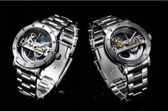 Men Luxury Business Skeleton Automatic Self Wind Watch