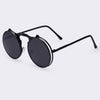 VINTAGE STEAMPUNK Sunglasses round Designer steam punk Metal OCULOS de sol women COATING SUNGLASSES Men Retro CIRCLE SUN GLASSES - jomfeshop