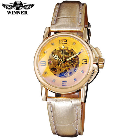 Women Automatic Skeleton Watch - jomfeshop