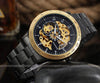 Image of Vintage Black Gold Men's Mechanical Automatic Skeleton Watch - jomfeshop