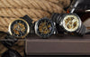 Image of Vintage Black Gold Men's Mechanical Automatic Skeleton Watch - jomfeshop