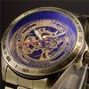 Image of Automatic Skeleton Mechanical Vintage Brass steel Men's Wristwatch - jomfeshop