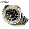 Bling Rhinestone SINOBI Luxury steel Quartz Watch Women