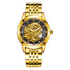 Watch 3D Carving Dragon Gold Skeleton - jomfeshop