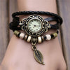 Women Watches Fashion Leather Vintage Weave